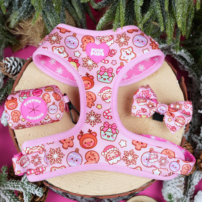 Merry Pinkmas Adjustable Christmas Dog Harness