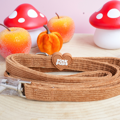 Toffee Apple Corduroy Dog Lead