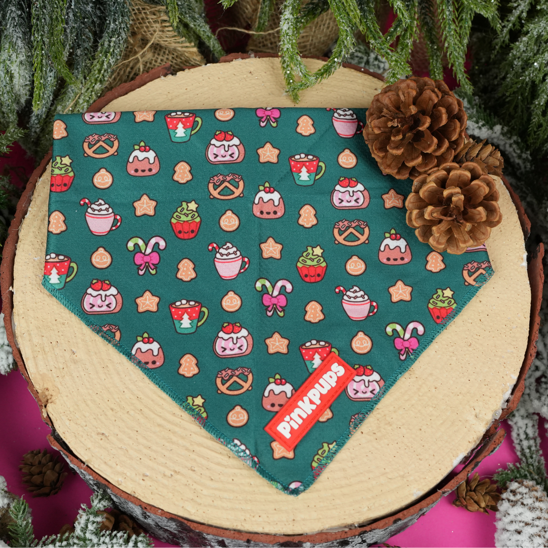 Christmas Treats Festive Dog Bandana