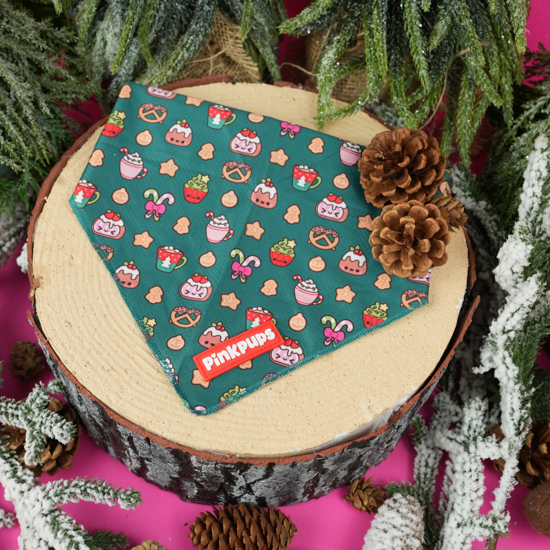 Christmas Treats Festive Dog Bandana