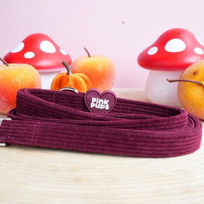 Mulled Plum Corduroy Dog Lead