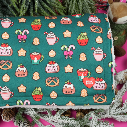 Christmas Treats Fleece Festive Dog Blanket