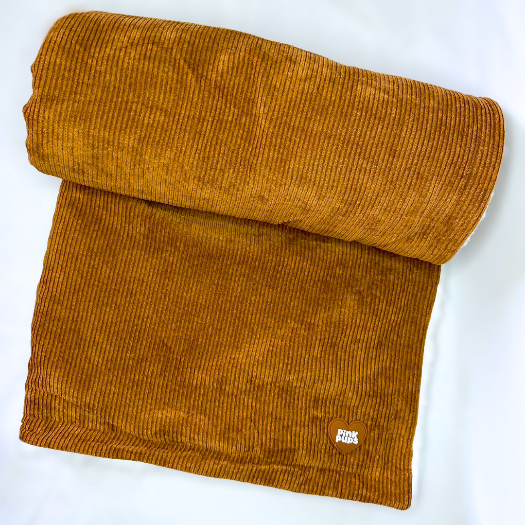 Toffee Apple Corduroy Fleece Blanket