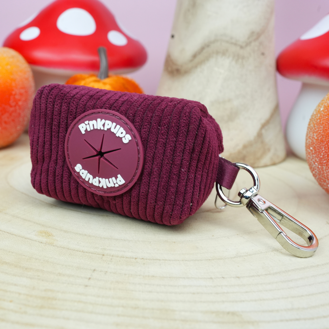 Mulled Plum Corduroy Poo Bag Holder