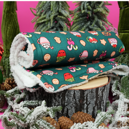 Christmas Treats Fleece Festive Dog Blanket