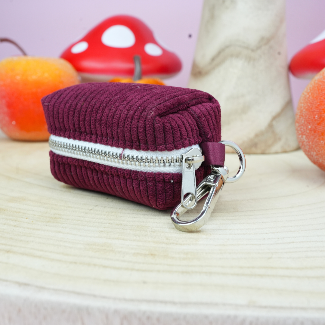 Mulled Plum Corduroy Poo Bag Holder