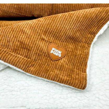 Toffee Apple Corduroy Fleece Blanket