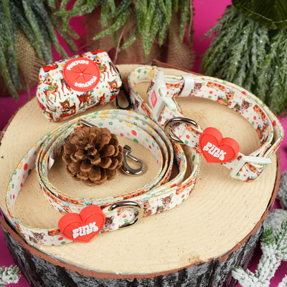 Retro Rudolph Christmas Dog Collar