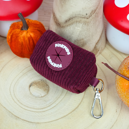 Mulled Plum Corduroy Poo Bag Holder