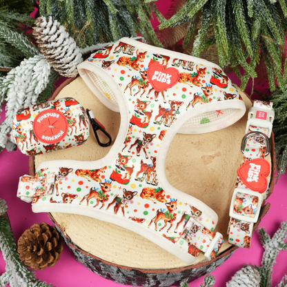 Retro Rudolph Adjustable Christmas Dog Harness