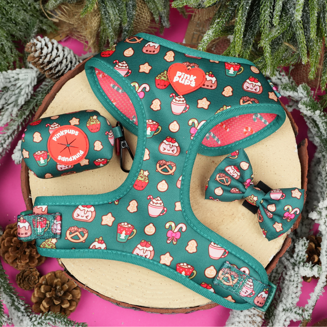 Christmas Treats Adjustable Christmas Dog Harness