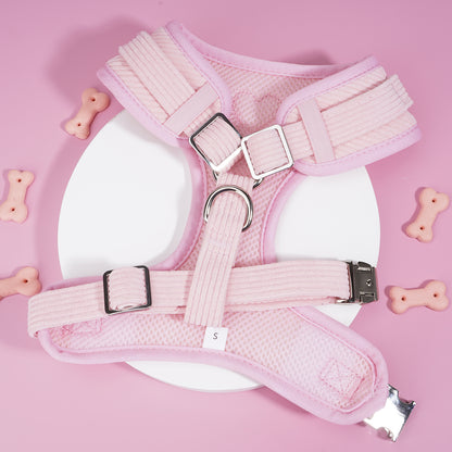 Blush Corduroy Dog Harness