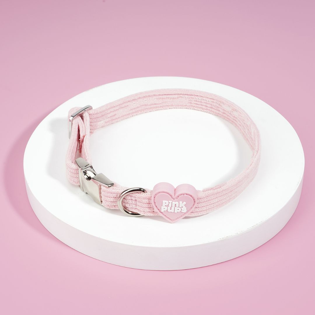 Blush Corduroy Dog Collar