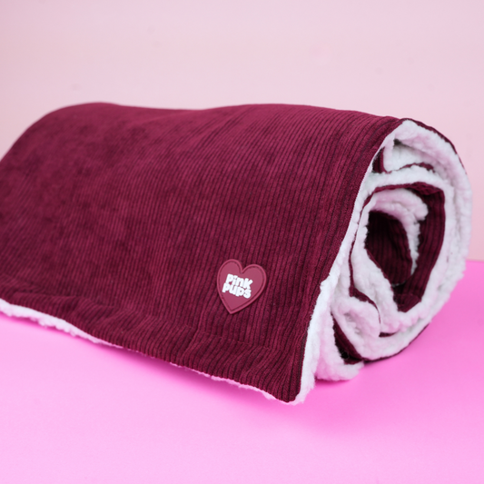 Mulled Plum Corduroy Fleece Blanket