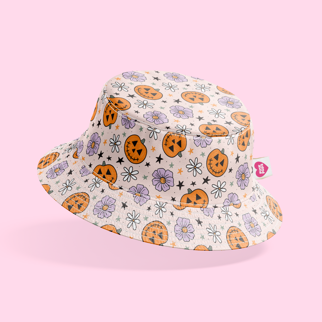 Reversible Pumpkins and Petals Bucket Hat